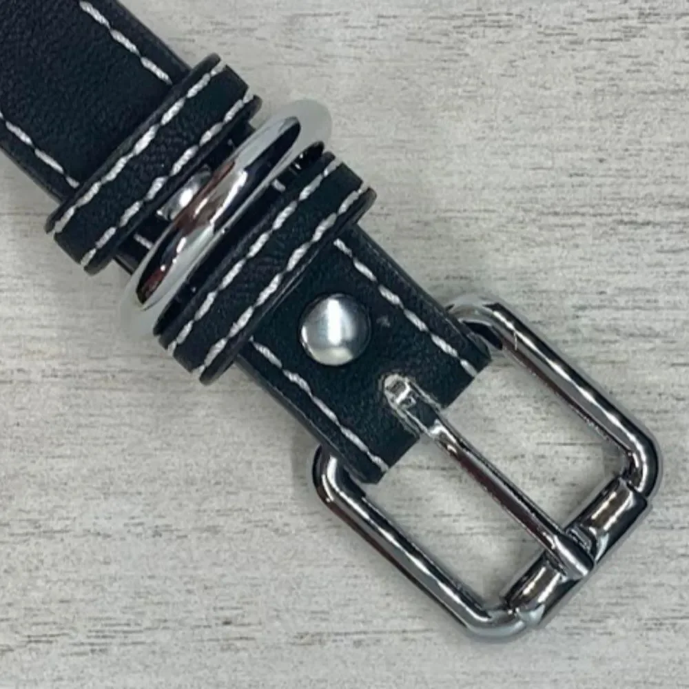 Dog Pet Black Leather Collar #Origami Owl
